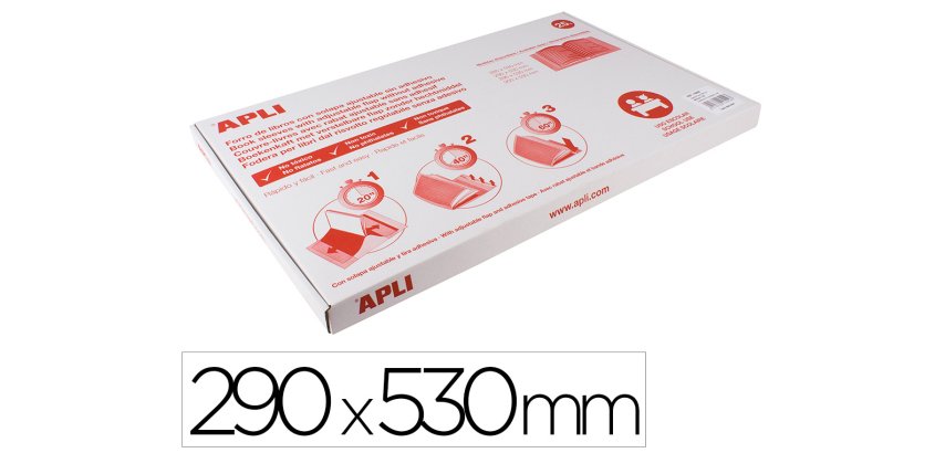 Forralibro pvc con solapa ajustable adhesivo 290x530 mm