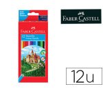 Lapices de colores faber castell hexagonal madera reforestada caja de 12 unidades colores surtidos