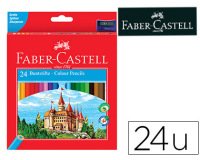 Lapices de colores faber castell hexagonal madera reforestada caja de 24 unidades colores surtidos