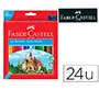 Lapices de colores faber castell hexagonal madera reforestada caja de 24 unidades colores surtidos