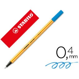 Rotulador stabilo punta de fib ra point 88 azul ultramar punta fina 0,4mm