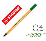 Rotulador stabilo punta de fib ra point 88 verde oliva punta fina 0,4mm
