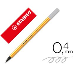 Rotulador stabilo punta de fib ra point 88 gris punta fina 0,4mm