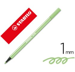 Rotulador stabilo acuarelable pen 68 verde hielo punta gruesa 1mm