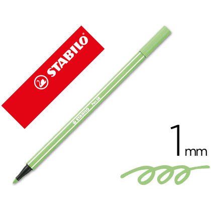 Rotulador stabilo acuarelable pen 68 verde hielo punta gruesa 1mm