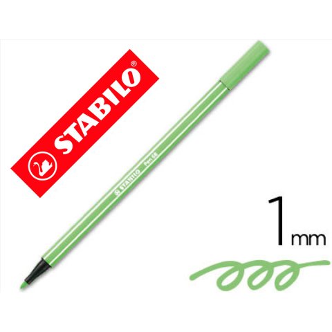 Rotulador stabilo acuarelable pen 68 verde hielo punta gruesa 1mm