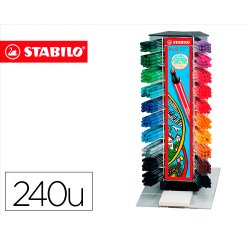 Rotulador stabilo acuarelable pen 68 counter expositor 240 unidades colores surtidos