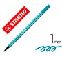 Rotulador stabilo acuarelable pen 68 turquesa punta gruesa 1mm