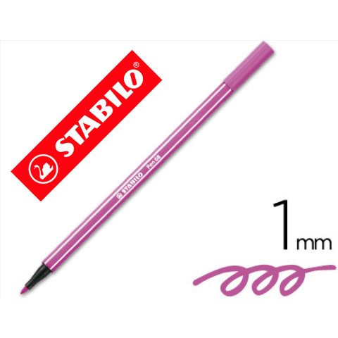Rotulador stabilo acuarelable pen 68 lila punta gruesa 1mm