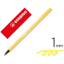 Rotulador stabilo acuarelable pen 68 amarillo limon punta gruesa 1mm