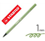 Rotulador stabilo acuarelable pen 68 verde hoja punta gruesa 1mm