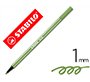 Rotulador stabilo acuarelable pen 68 verde hoja punta gruesa 1mm