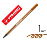 Rotulador stabilo acuarelable pen 68 marron punta gruesa 1mm