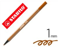 Rotulador stabilo acuarelable pen 68 marron punta gruesa 1mm