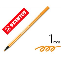 Rotulador stabilo acuarelable pen 68 naranja punta gruesa 1mm
