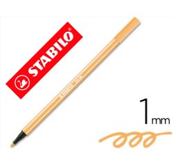 Rotulador stabilo acuarelable pen 68 ocre oscuro punta gruesa 1mm