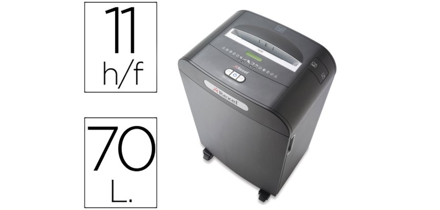 Destructora de documentos rexel antiatasco mercury rdm1170 capacidad de corte 11 h destruye grapas y clips