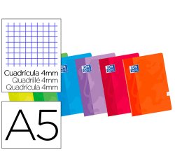 Libreta escolar oxford 48 h din a5 cuadro 4 mm