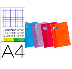Libreta escolar oxford 48 h din a4 cuadro 4 mm