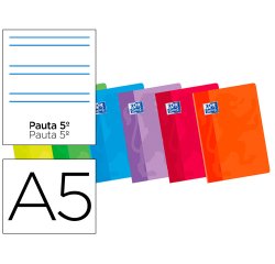 Libreta escolar oxford 48 h din a5 2 rayas pauta