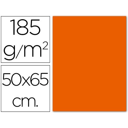 Cartulina guarro mandarina 50x65 cm 185 gr