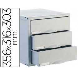 Fichero cajones de sobremesa archisystem 356x316x303 mm 3 cajones color gris
