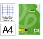 Recambio liderpapel a4 120 hojas 80gr cuadro 5mm sin ma rgen 4 taladros bandas de 5 colores