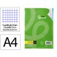 Recambio liderpapel a4 120 hojas 80g/m2 cuadro 5mm sin margen 4 taladros bandas de 5 colores