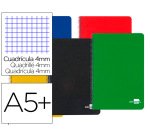 Cuaderno espiral liderpapel cuarto tapa dura 80h 75gr cuadro 4mm con margen colores surtidos