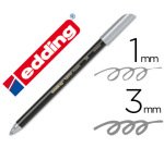 Rotulador edding punta fibra 1200 plata n. 54 punta redonda 1-3 mm