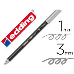 Rotulador edding punta fibra 1200 plata n. 54 punta redonda 1-3 mm