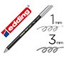 Rotulador edding punta fibra 1200 plata n. 54 punta redonda 1-3 mm
