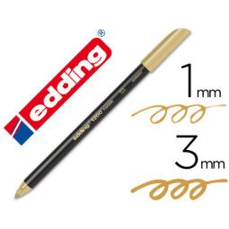 Rotulador edding punta fibra 1200 oro n. 53 punta redonda 1-3 mm