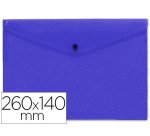 Carpeta liderpapel dossier broche polipropileno tamaño sobre americano 260x140 mm azul translucido