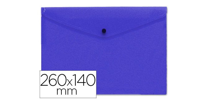 Carpeta liderpapel dossier broche polipropileno tamaño sobre americano 260x140 mm azul translucido