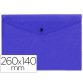 Carpeta liderpapel dossier broche polipropileno tamaño sobre americano 260x140 mm azul translucido