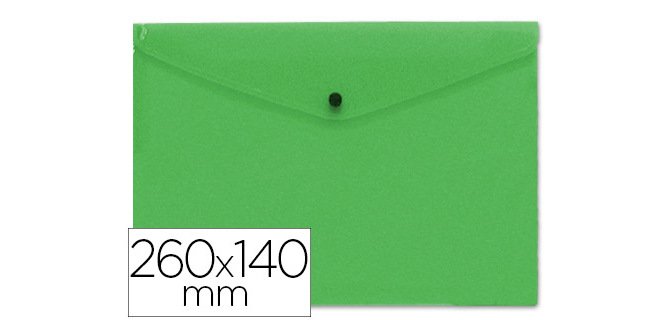 Carpeta liderpapel dossier broche polipropileno tamaño sobre americano 260x140mm verde translucido