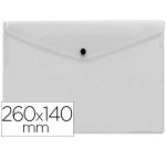 Carpeta liderpapel dossier broche polipropileno tamaño sobre americano 260x140mm transparente