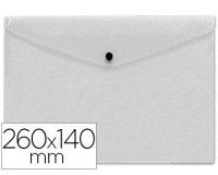 Carpeta liderpapel dossier broche polipropileno tamaño sobre americano 260x140mm transparente