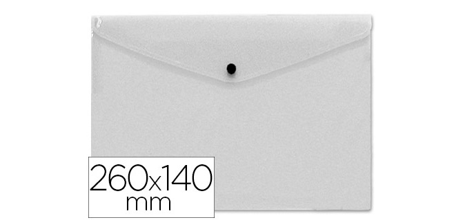Carpeta liderpapel dossier broche polipropileno tamaño sobre americano 260x140mm transparente