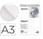 Bloc dibujo liderpapel esbozos espiral a3 297x420mm 100 hojas 90 g sin recuadro