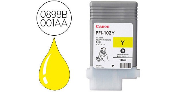 Canon PFI-102Y cartucho de tinta Original Amarillo 130 ml