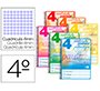 Cuaderno espiral liderpapel cuarto pautaguia tapa blanda 40h 75gr cuadro pautado 4mm c olores surtidos