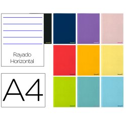 Libreta liderpapel smart a4 80 hojas 60g/m2 horizontal con doble margen