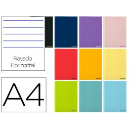 Libreta liderpapel smart a4 80 hojas 60g/m2 horizontal con doble margen