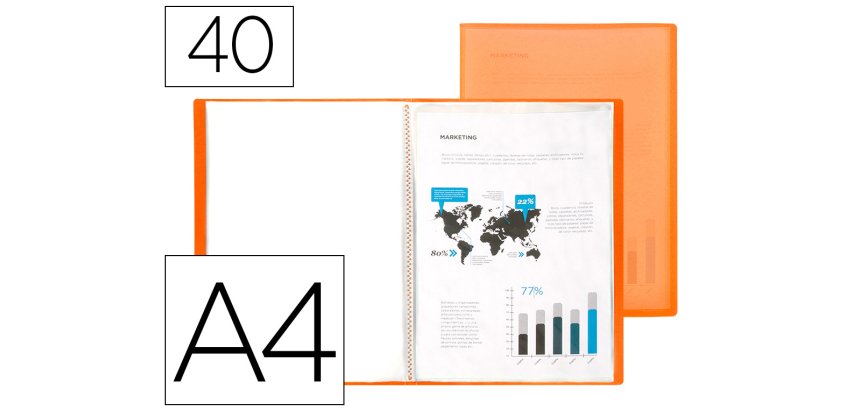 Carpeta liderpapel escaparate fundas polipropileno traslucida din a4