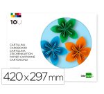 Bloc trabajos manuales liderpapel cartulina 297x420mm 10 hojas colores surtidos