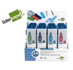 Compas liderpapel con mango extra soft colores surtidos