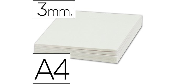 Carton pluma liderpapel blanco doble cara din a4 espesor 3mm
