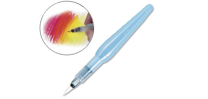 Pinceles pentel para productos acuarelables frh-m apto para acuarelas ceras y lapices acuarelables